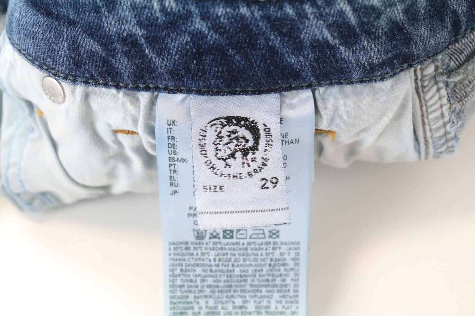DIESEL Gracey 069AI Women Jeans W29/L32 Super Slim-Skinny Low Distressed Blue