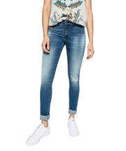DIESEL Livier 084GJ Women Jeans W32 Low Jegging Stretch Super Slim Mid-Blue