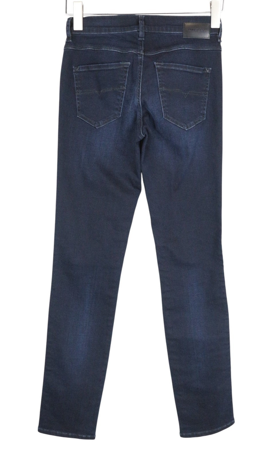 DIESEL Slandy 0686B Women Jeans W24/L32 Regular Slim Straight Dark Blue Stretch