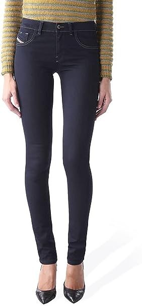 DIESEL Livier 0881B Women Jeans W25 Super Slim Fit Dark Blue Jegging Low Waist