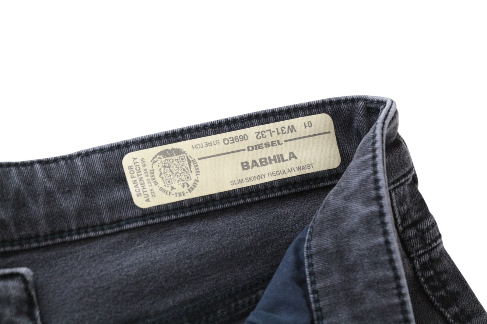 DIESEL Babhila 069EQ Women Jeans W31/L32 Stretch Slim Skinny Fitted Dark Grey
