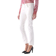 DIESEL Gruppe-Ne 0672D Women Jeans W31 Sweat Jogg Slim Off-White Cotton Stretch