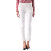 DIESEL Rizzo-NE 0672D Women Jeans W25 Sweat Jogg Slim Off White Cotton Stretch