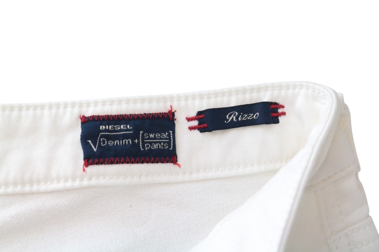 DIESEL Rizzo-NE 0672D Women Jeans W25 Sweat Jogg Slim Off White Cotton Stretch