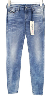 DIESEL Gracey-T 080AS Women Jeans W27 Sweat Jogg Boyfriend Fit Blue Stretch