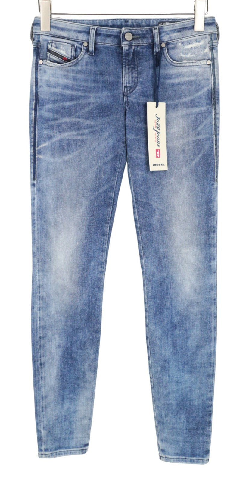 DIESEL Gracey-T 080AS Women Jeans W27 Sweat Jogg Boyfriend Fit Blue Stretch