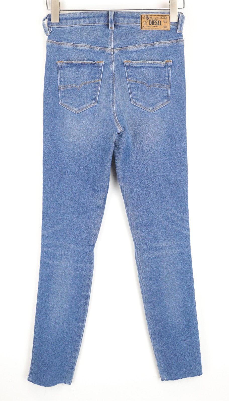 DIESEL Skinzee-High R6BA8 Women Jeans W25/L30 Super Slim-Skinny Blue Stretch