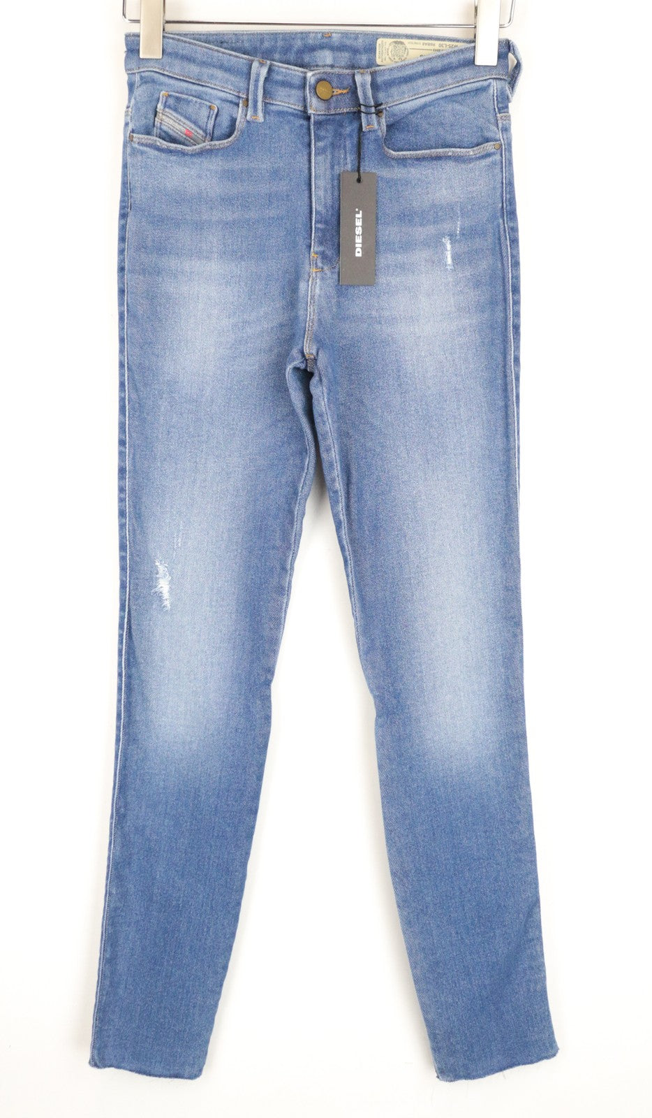 DIESEL Skinzee-High R6BA8 Women Jeans W25/L30 Super Slim-Skinny Fit Blue Stretch