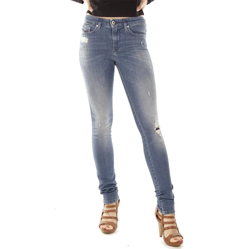 DIESEL Skinzee R4MU8 Women Jeans W25/L30 Super Slim-Skinny Blue Cotton Stretch