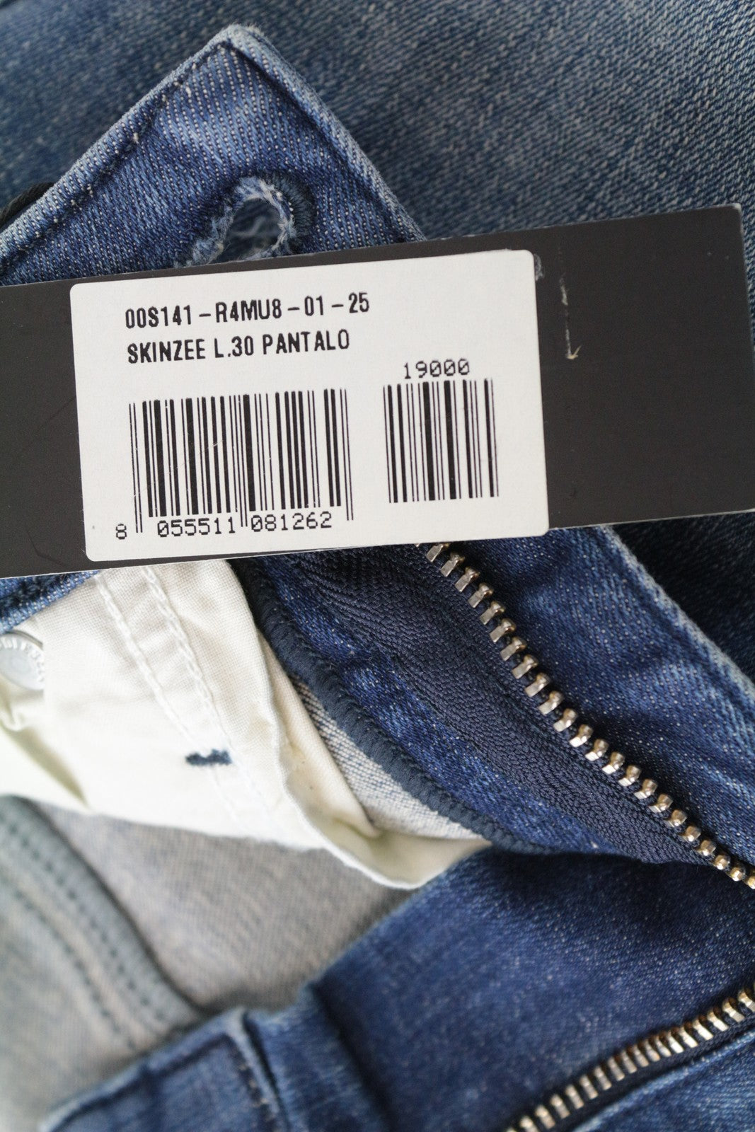 DIESEL Skinzee R4MU8 Women Jeans W25/L30 Super Slim-Skinny Blue Cotton Stretch