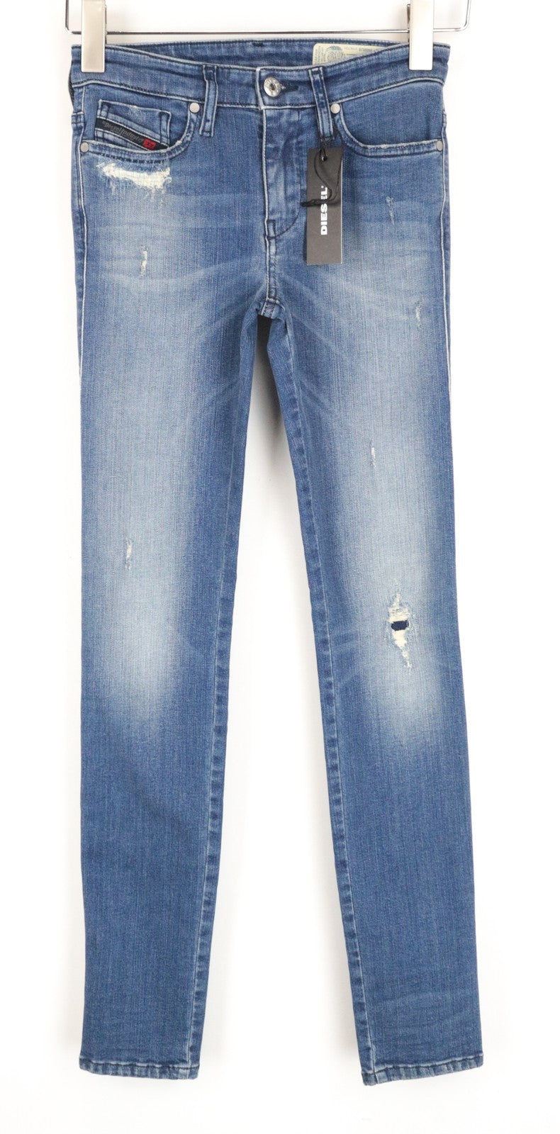 DIESEL Skinzee R4MU8 Women Jeans W25/L30 Super Slim-Skinny Blue Cotton Stretch