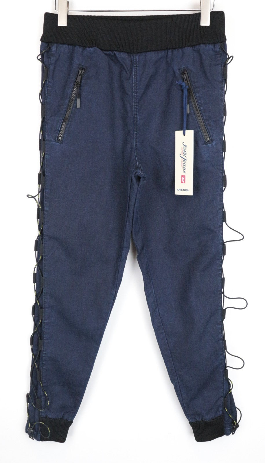 DIESEL Taryn-NE Women Jeans W27 Straight Detailed Blue Pull On Cotton Stretch