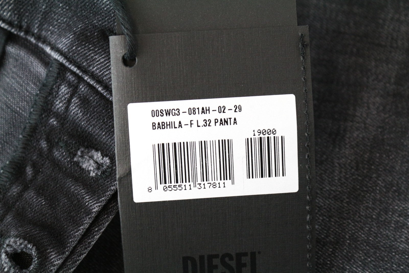 DIESEL Babhila-F 081AH Women Jeans W29/L32 Slim Skinny Fit Grey Cotton Stretch
