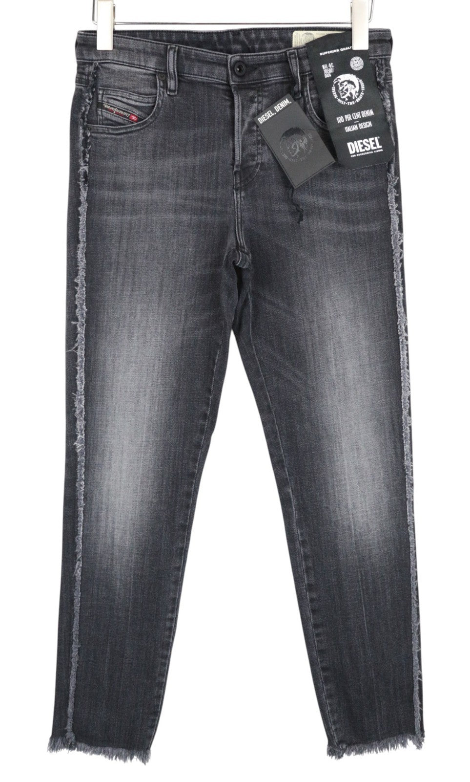 DIESEL Babhila-F 081AH Women Jeans W29/L32 Slim Skinny Fit Grey Cotton Stretch