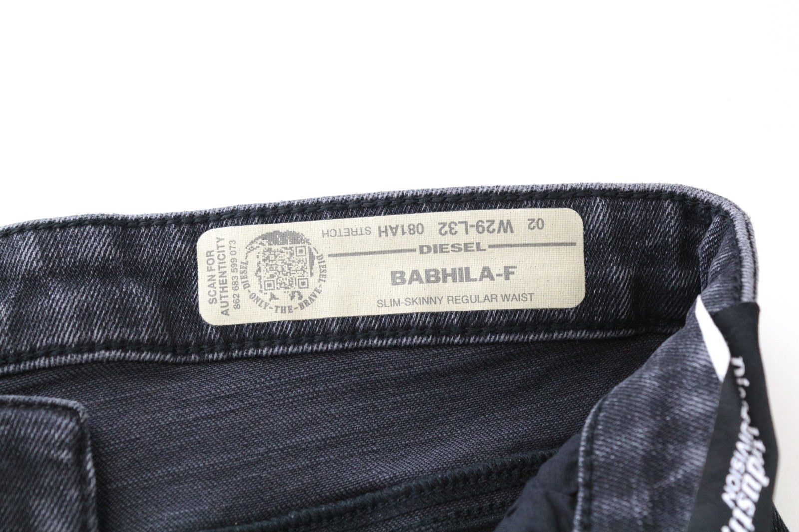 DIESEL Babhila-F 081AH Women Jeans W29/L32 Slim Skinny Fit Grey Cotton Stretch