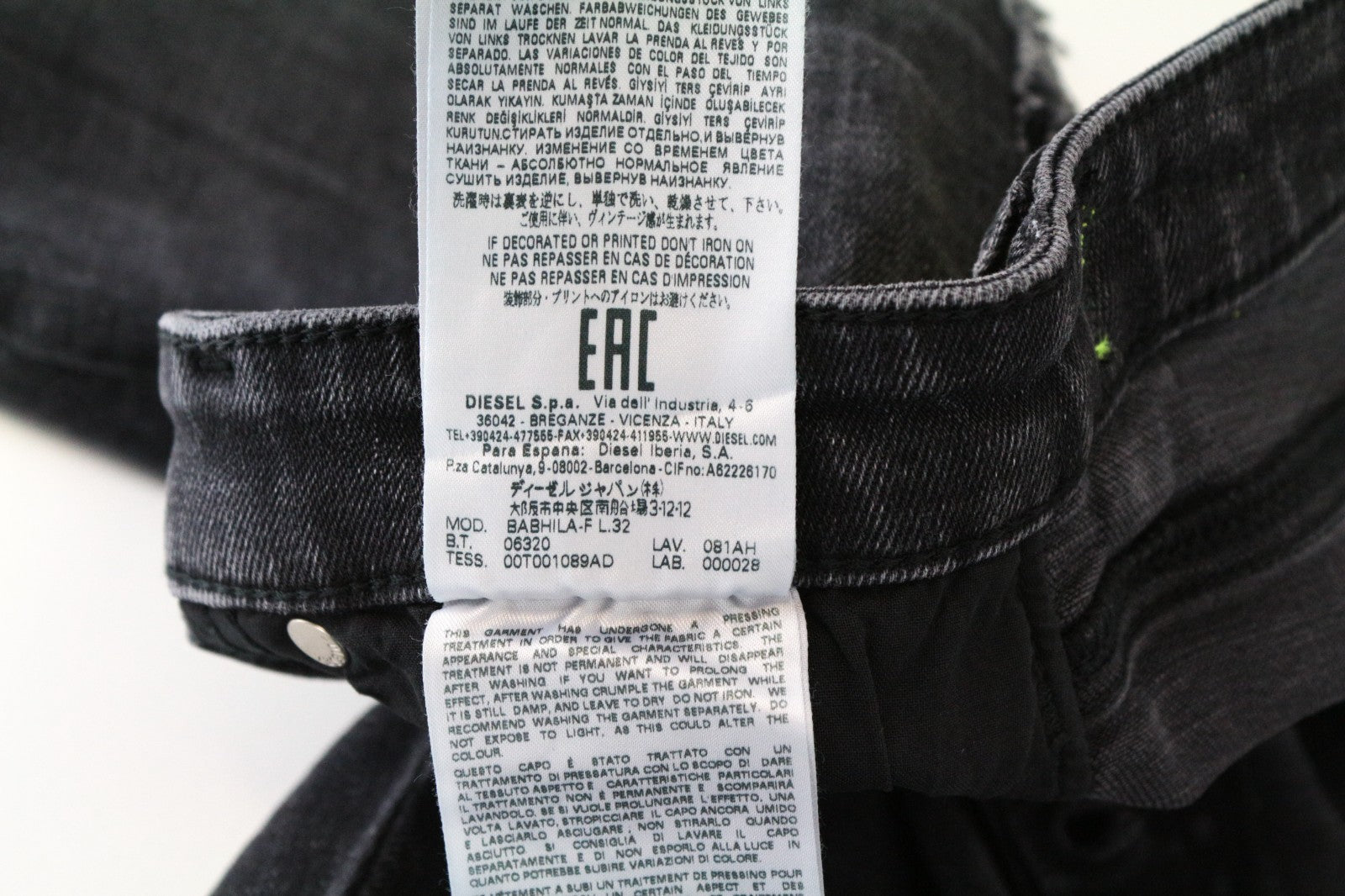 DIESEL Babhila-F 081AH Women Jeans W29/L32 Slim Skinny Fit Grey Cotton Stretch