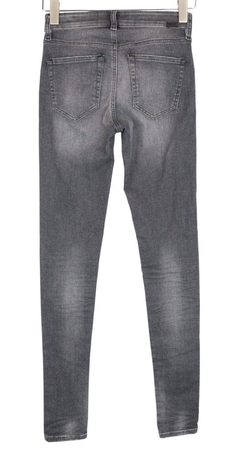 DIESEL Slandy 083AJ Women Jeans W25/L34 Super Slim-Skinny Grey Cotton Stretch