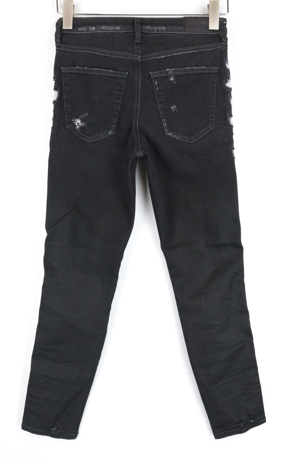 DIESEL Babhila 084YT Women Jeans W25/L30 Slim Skinny Grey Ripped Cotton Stretch