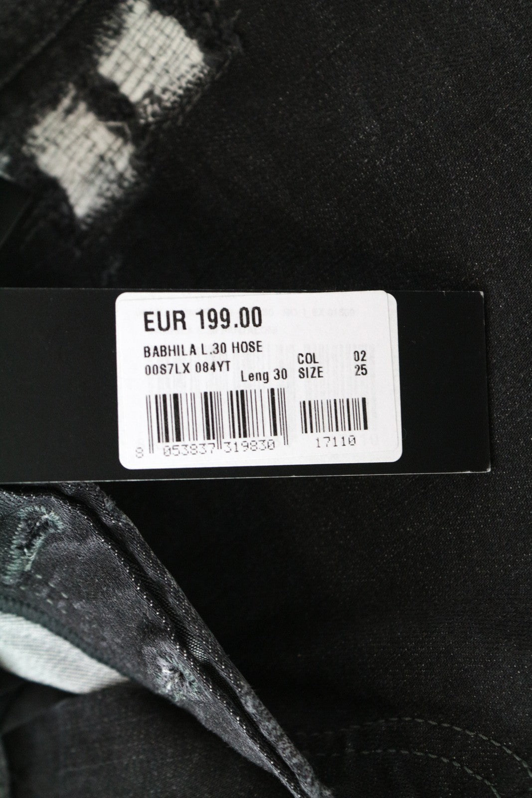 DIESEL Babhila 084YT Women Jeans W25/L30 Slim Skinny Grey Ripped Cotton Stretch