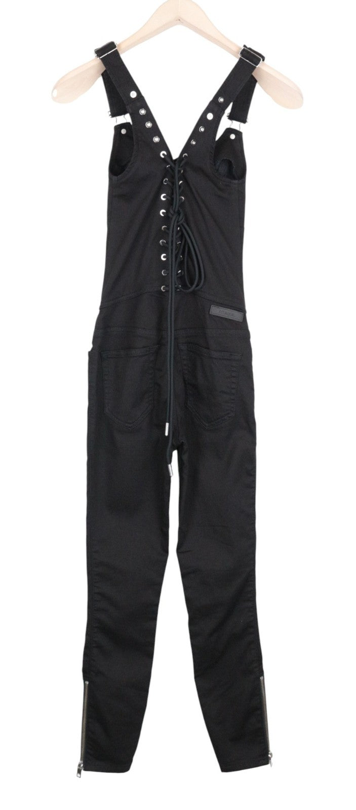 DIESEL D-Inder-Ne 0686E Women Jumpsuit 2XS Taper Fitted Jogg Sweat Black Stretch