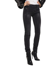 DIESEL D-Ollies-SX-NE 0093H Women Jeans W26 Slim Fit Grey Rhinestones Stretch