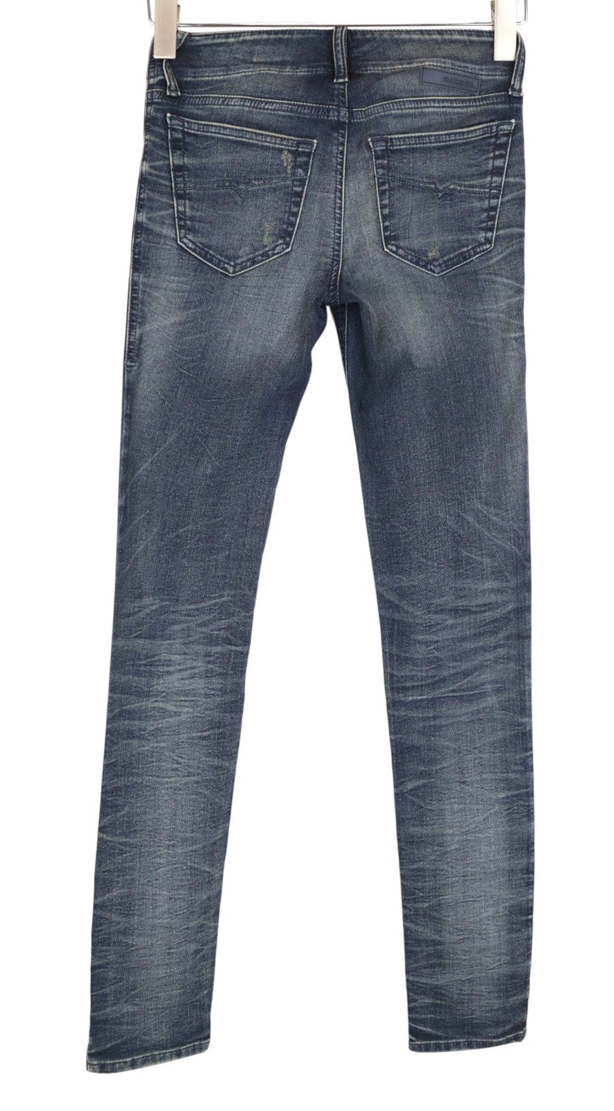 DIESEL Grupee-Ne 0674X Women Jeans W23 Jogg Sweat Ripped Blue Slim Skinny Fit