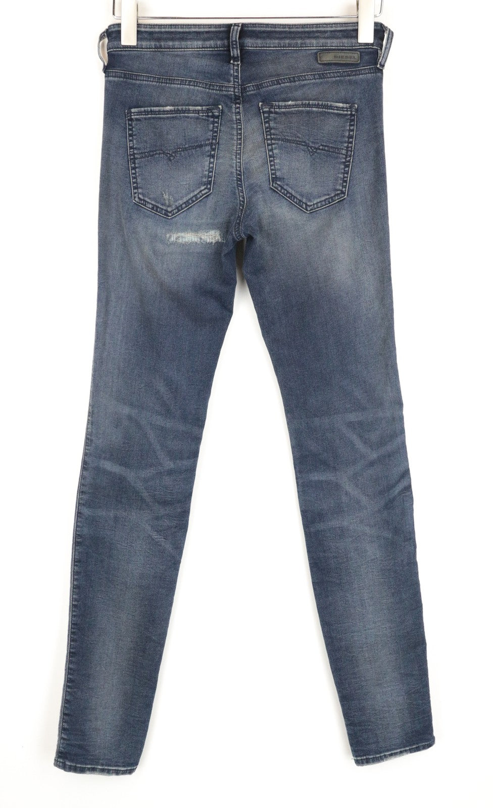 DIESEL Doris-Ne 0676V Women Jeans W27 Jogg Sweat Blue Distressed Slim Skinny Fit