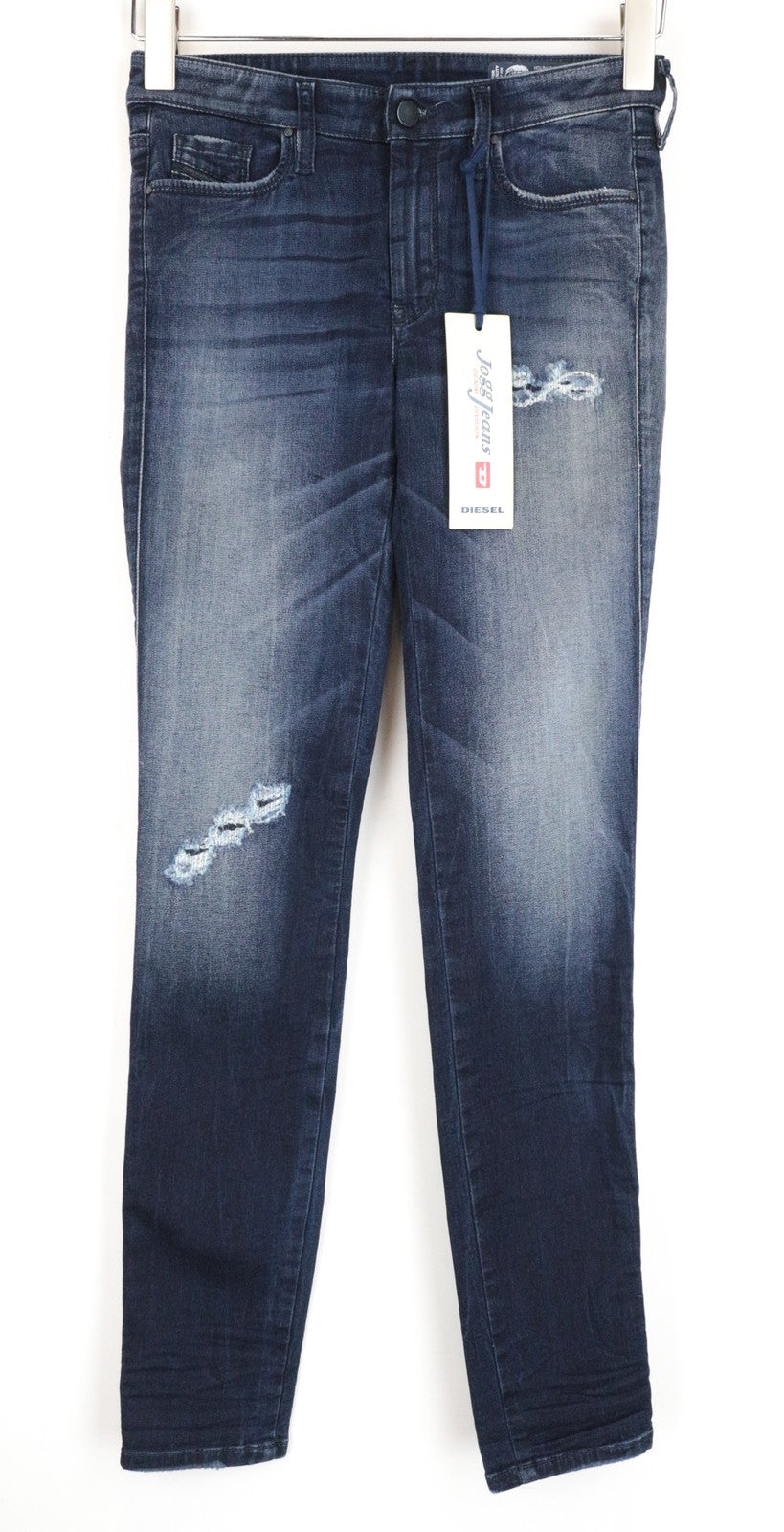 DIESEL Doris-Ne 0678S Women Jeans W25 Jogg Sweat Super Slim Skinny Distress Blue