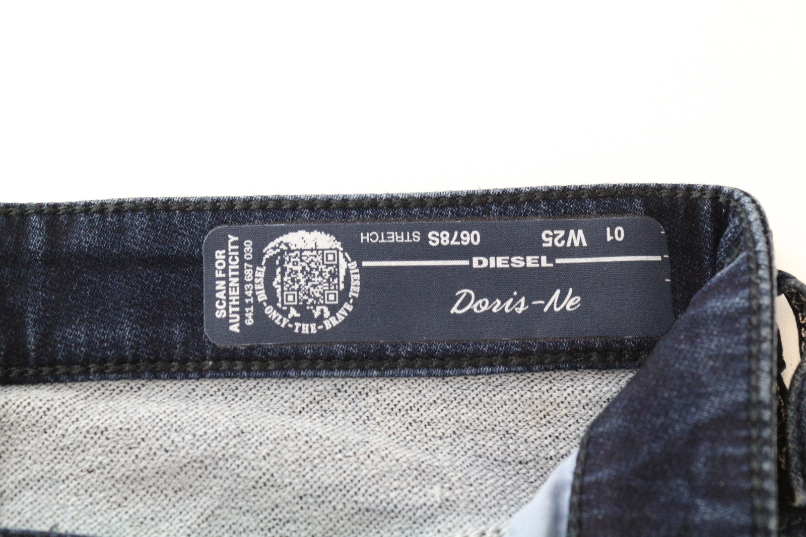 DIESEL Doris-Ne 0678S Women Jeans W25 Jogg Sweat Super Slim Skinny Distress Blue