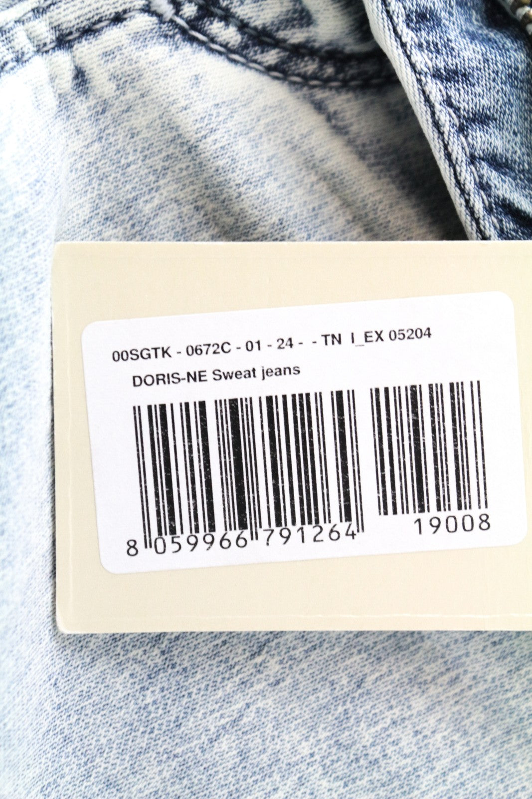 DIESEL Doris-Ne 0672C Women Jeans W24 Jogg Sweat Super Slim Skinny Light Blue