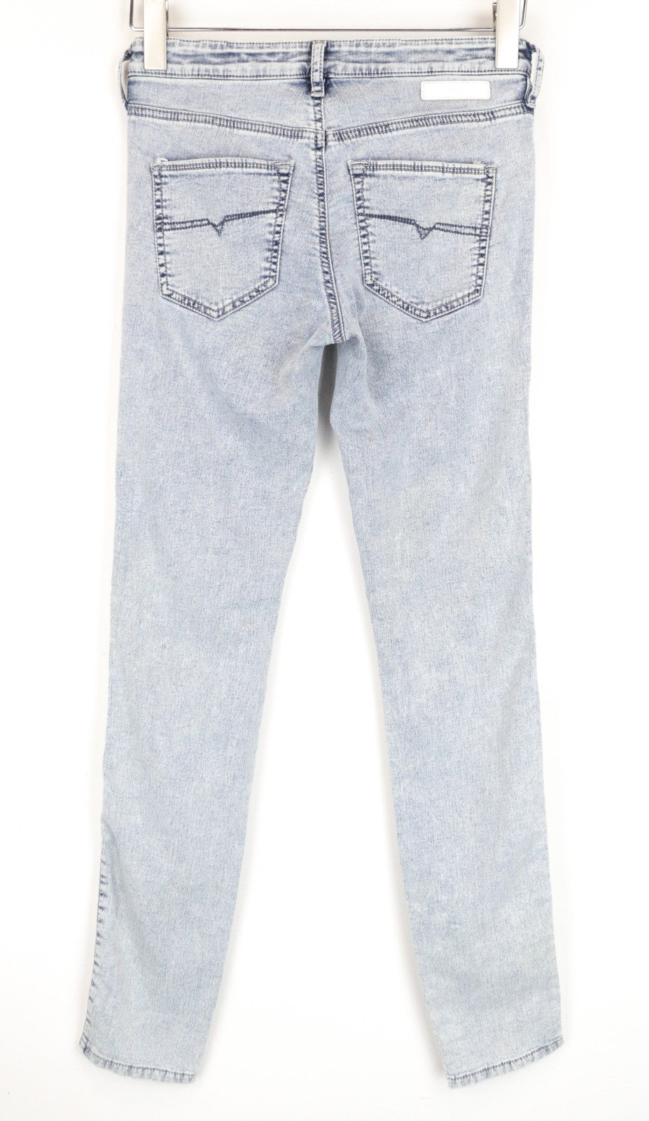 DIESEL Doris-Ne 0672C Women Jeans W26 Jogg Sweat Light Blue Stretch Super Slim