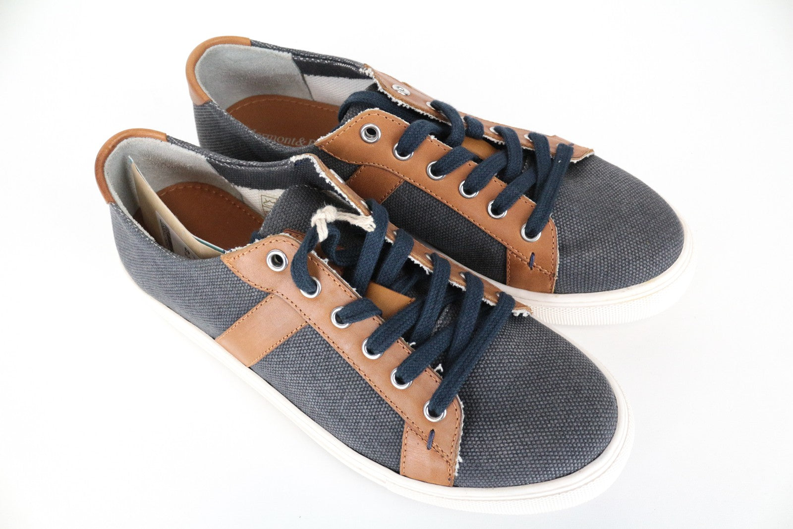 HARMONT & BLAINE Men Trainers EU43 Sneakers Steel Grey Two-Tone Canvas Flat