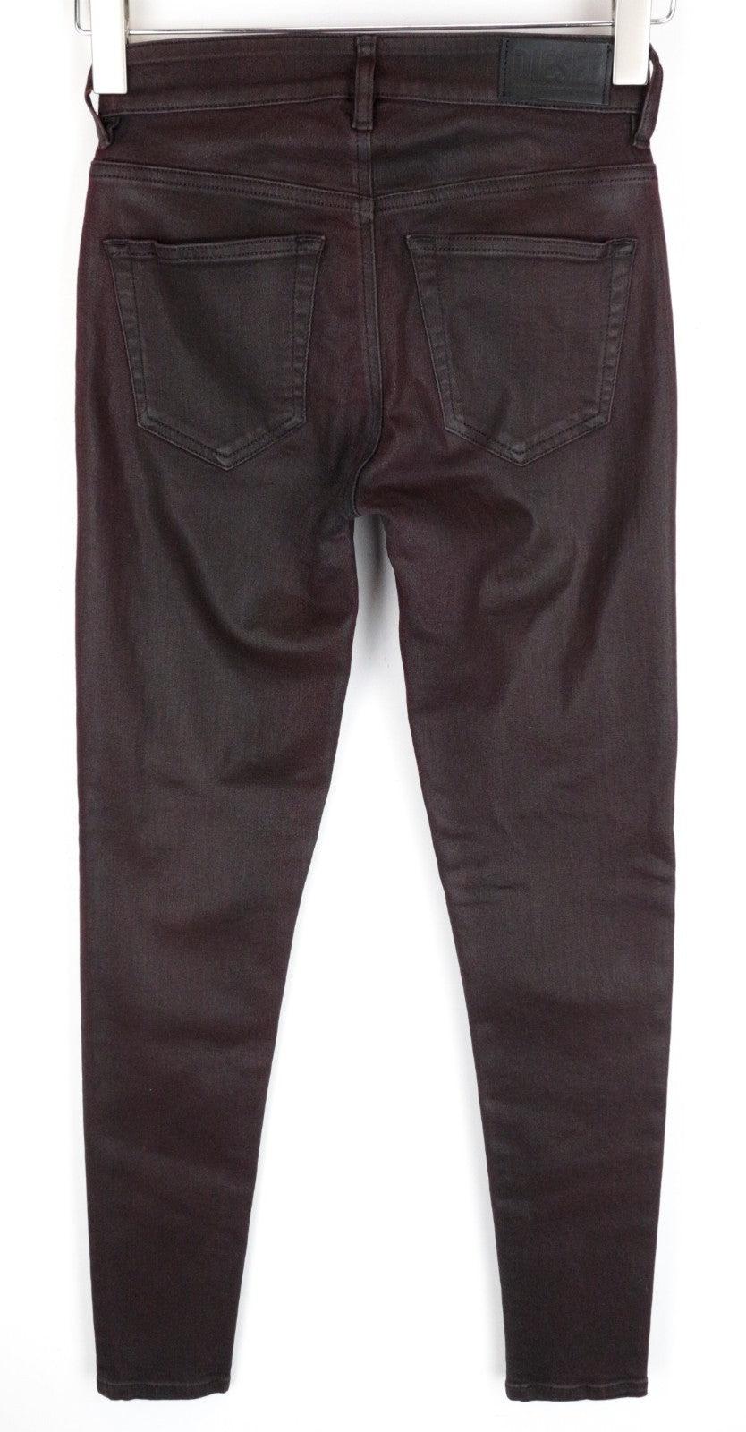DIESEL Slandy-BKX 069JT Women Jeans W24/L32 Super Skinny Fit Purple Waxed
