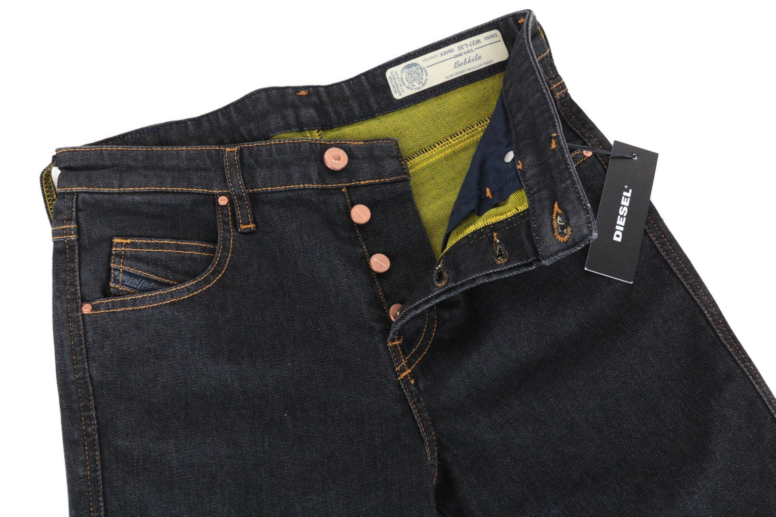 DIESEL Babhila E4050 Women Jeans W27/L32 Slim Skinny Cropped Blue Cotton Stretch