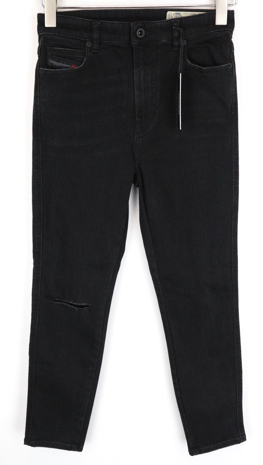DIESEL Babhila-High 084ZN Women Jeans W26/L30 Slim Skinny Ripped Stretch Black