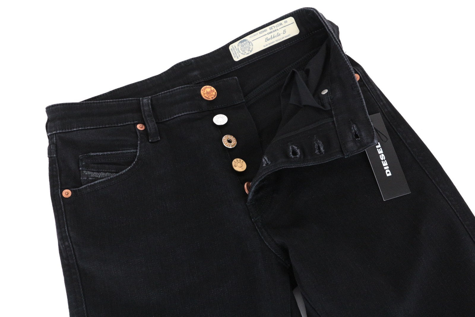 DIESEL Babhila-B 084ZN Women Jeans W27/L30 Slim Skinny Fit Cotton Stretch Black