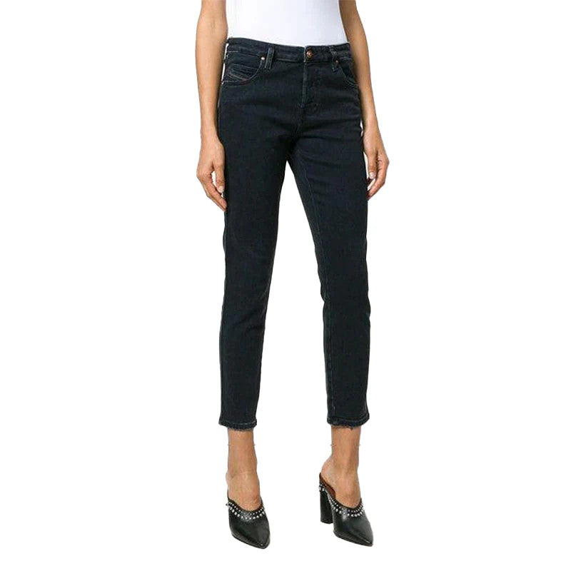 DIESEL Babhila 084NX Women Jeans W26/L34 Slim Skinny Cotton Stretch Blue Crop