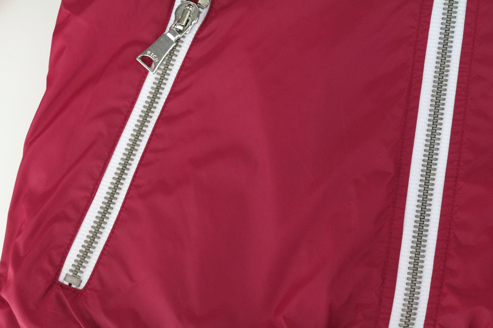 RICHMOND Men Jacket 48 Red Lightweight Long Sleeved Zipped Casual Lined