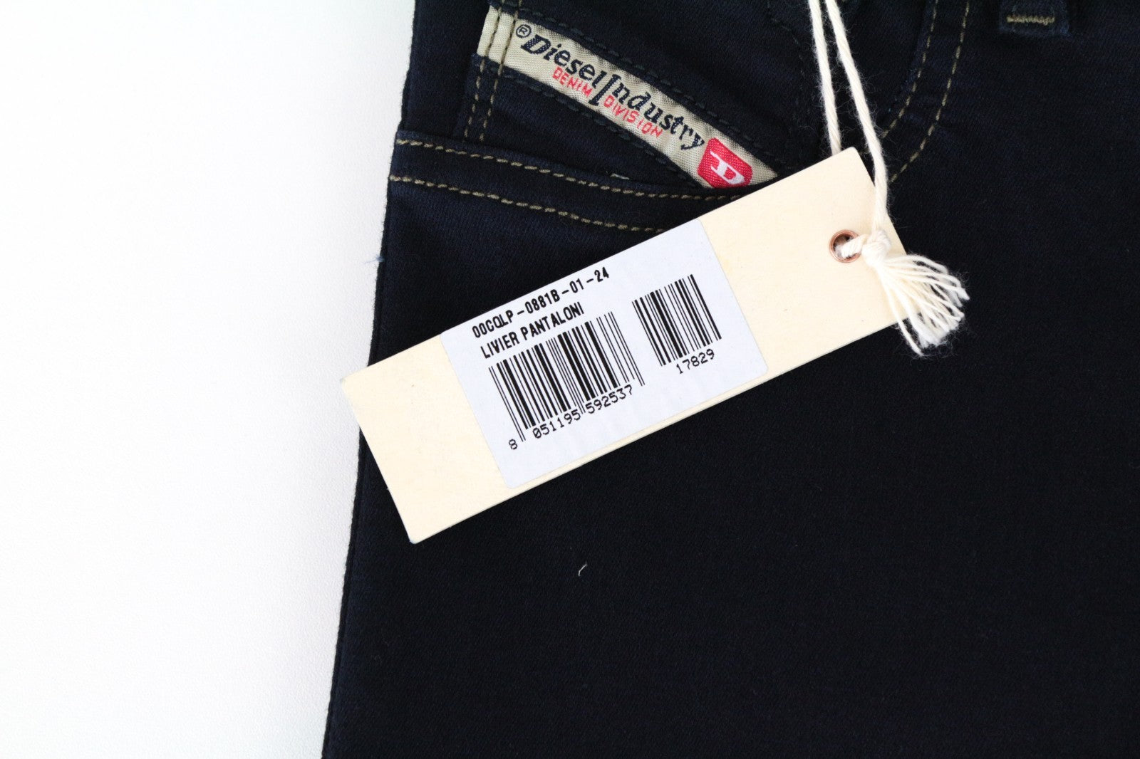 DIESEL Livier 0881B Women Jeans W24 Super Slim Girls Blue Navy Cotton Stretch
