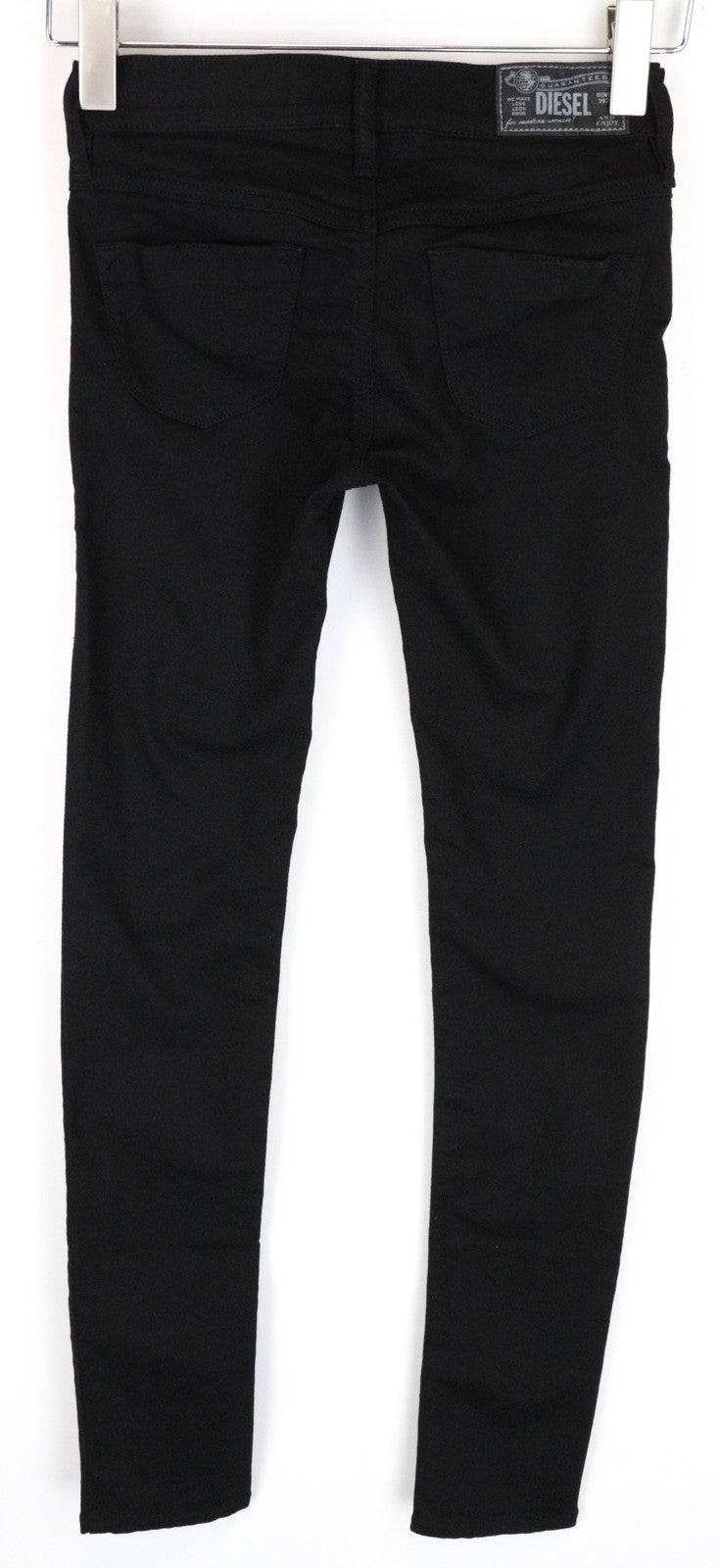 DIESEL Livier R608A Women Jeans W25 Super Slim Fit Black Cotton Stretch Denim