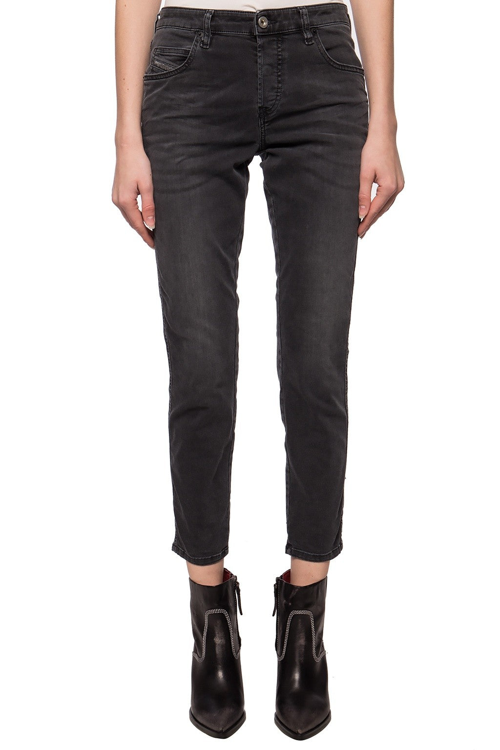 DIESEL Babhila 069EQ Women Jeans W26/L32 Slim Skinny Wash Grey Cotton Stretch