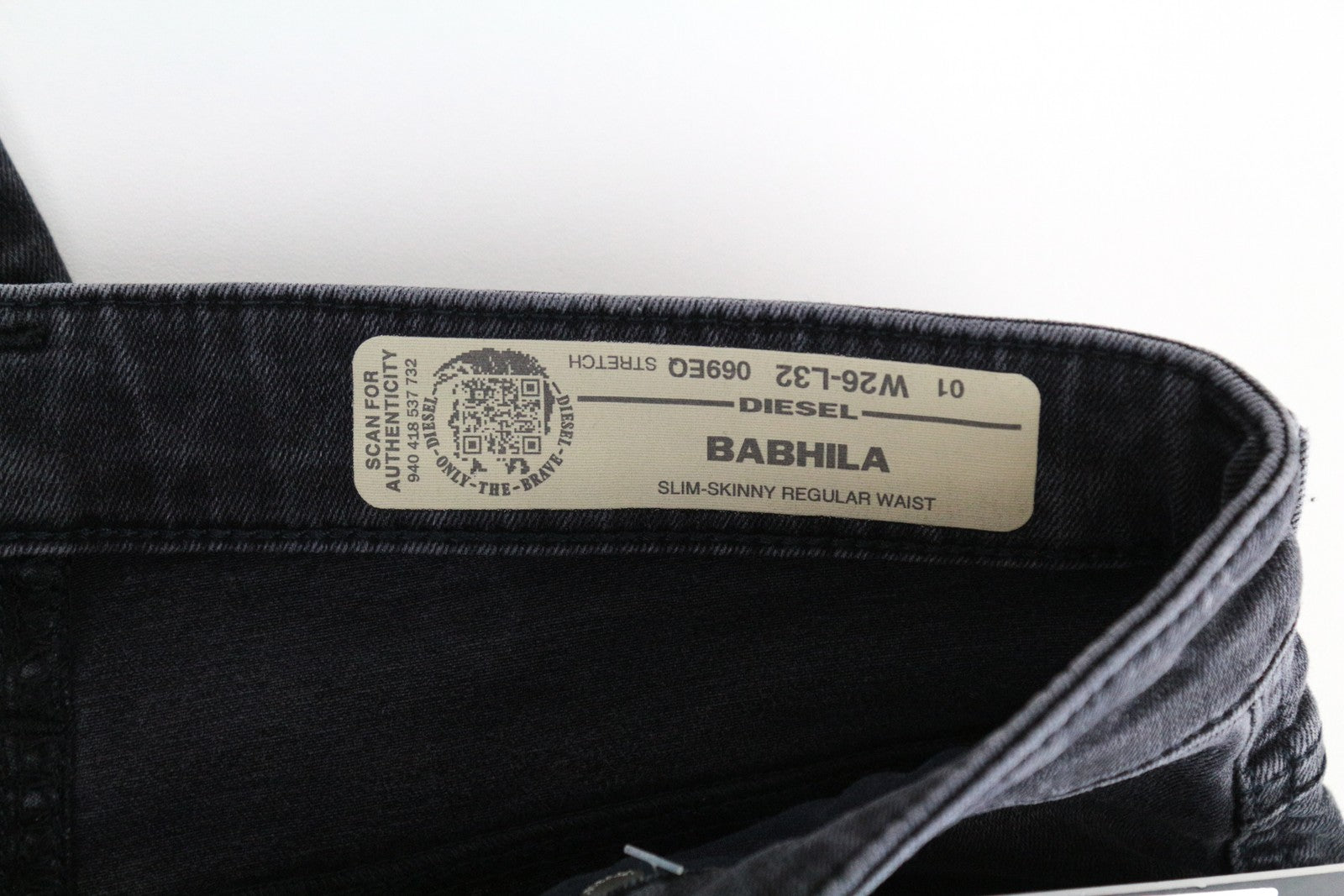 DIESEL Babhila 069EQ Women Jeans W26/L32 Slim Skinny Wash Grey Cotton Stretch