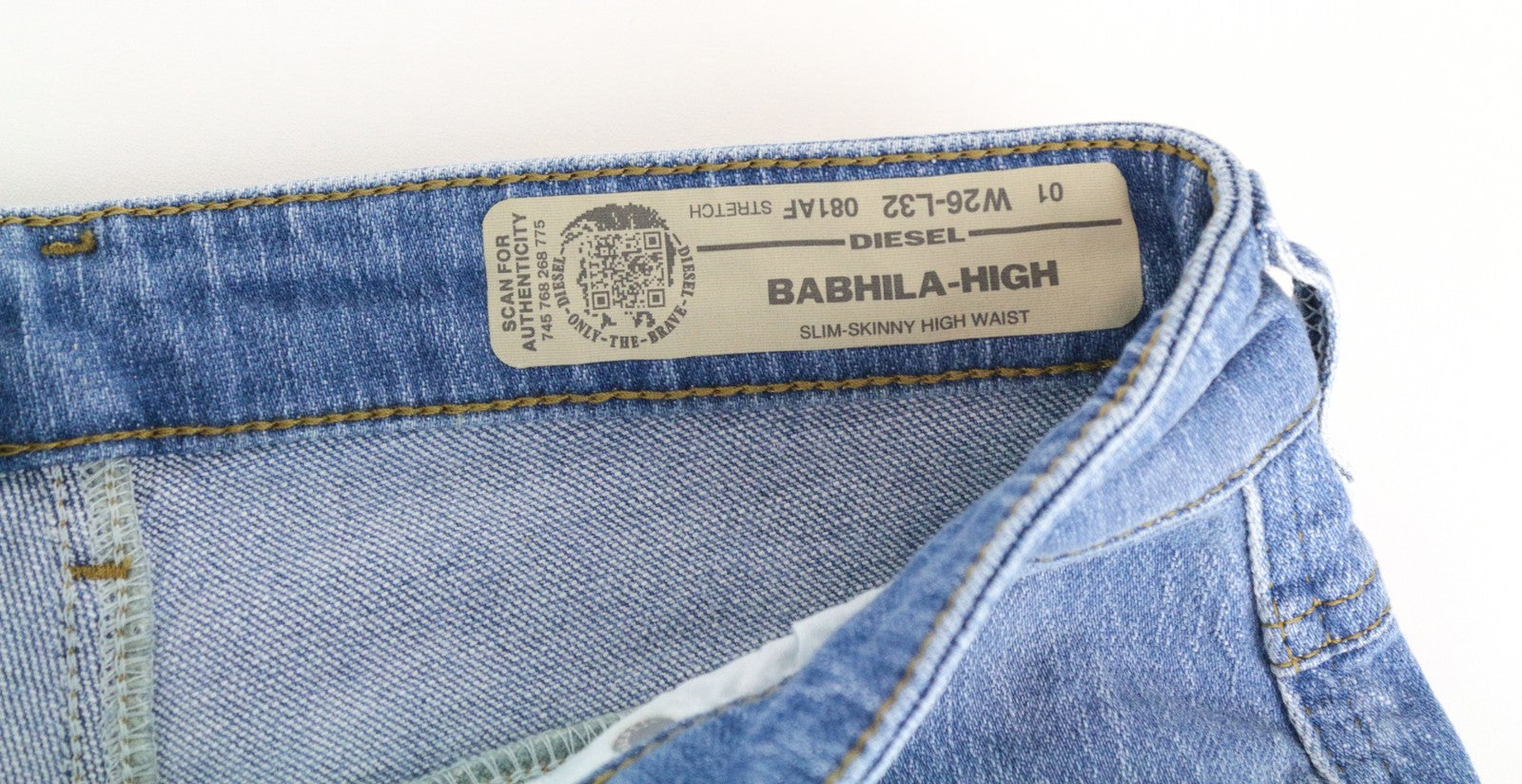 DIESEL Babhila-High 081AF Women Jeans W26/L32 Slim Skinny Denim Stretch Blue