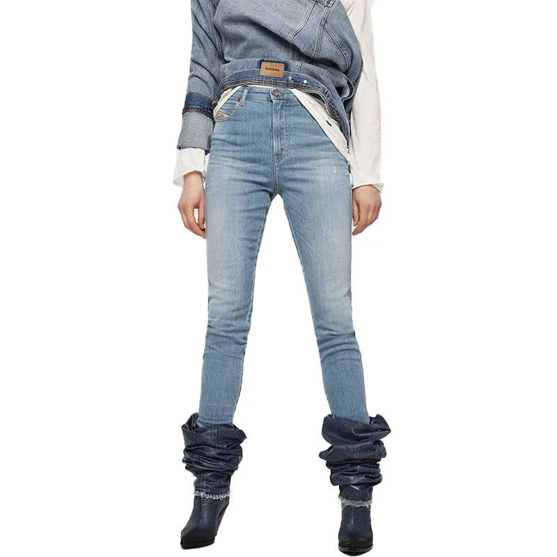 DIESEL Babhila-High 081AF Women Jeans W31/L32 Slim Skinny Washed Stretch Blue