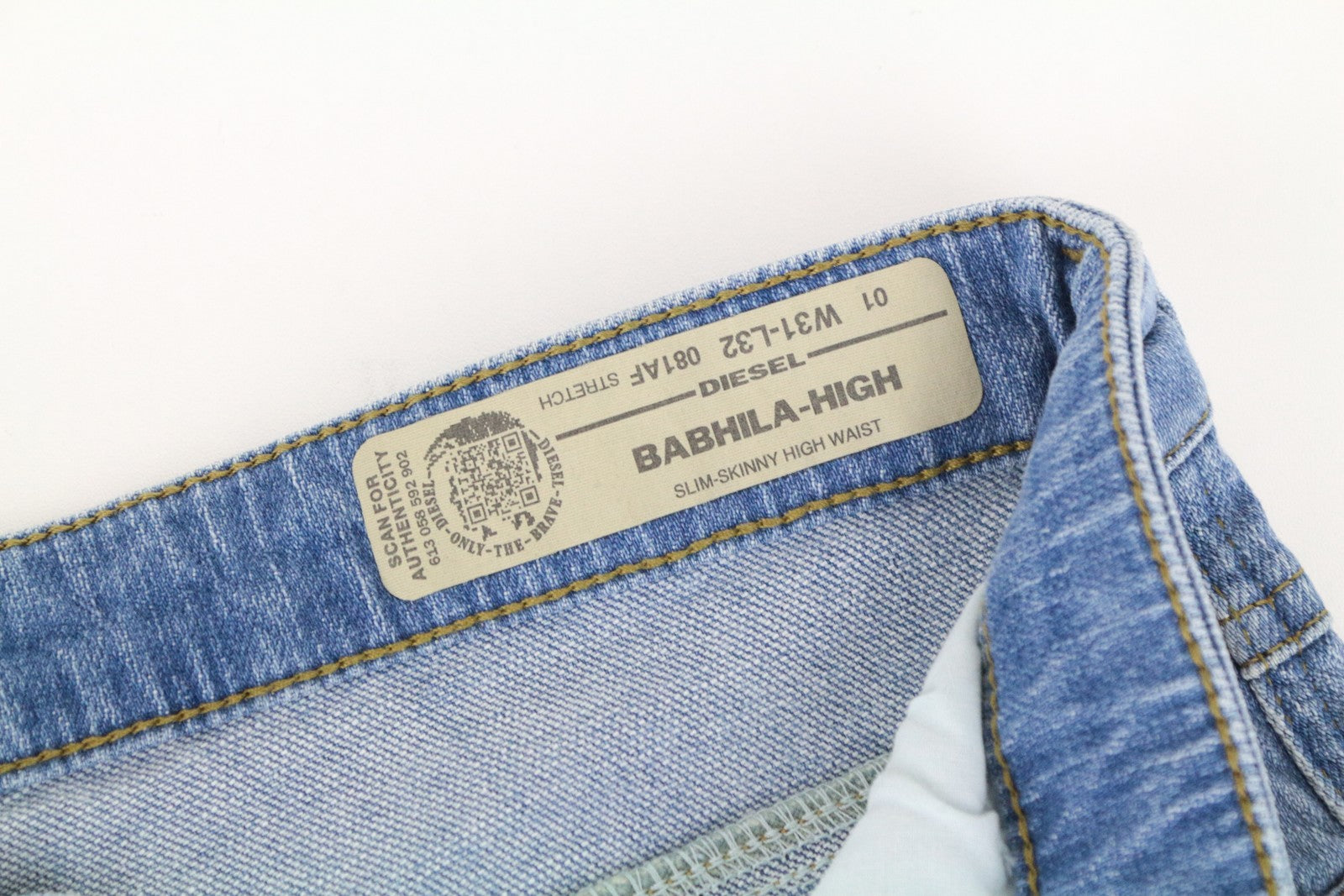 DIESEL Babhila-High 081AF Women Jeans W31/L32 Slim Skinny Washed Stretch Blue