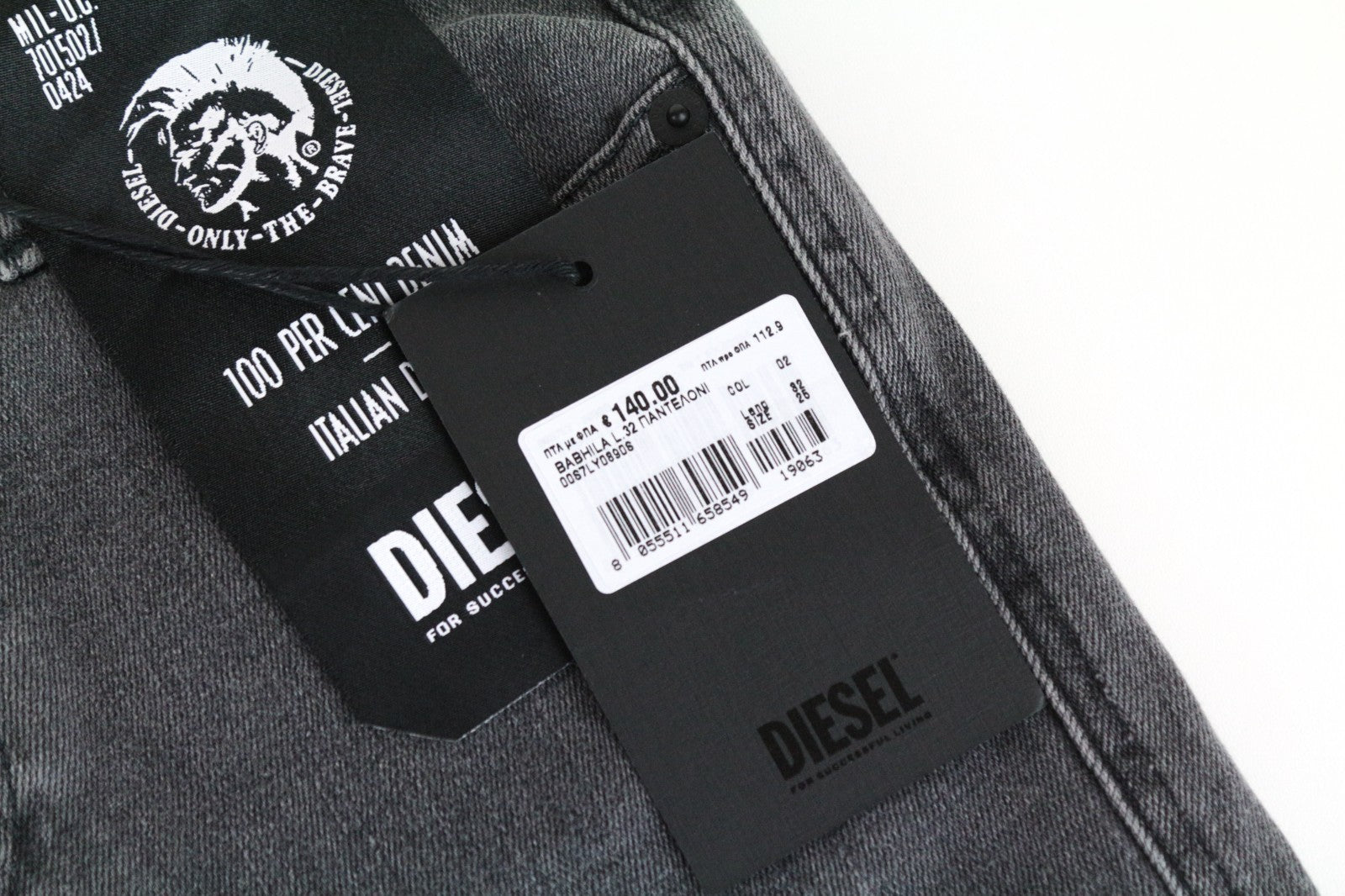 DIESEL Babhila 0890S Women Jeans W25/L32 Slim Skinny Grey Stretch 5-Pocket