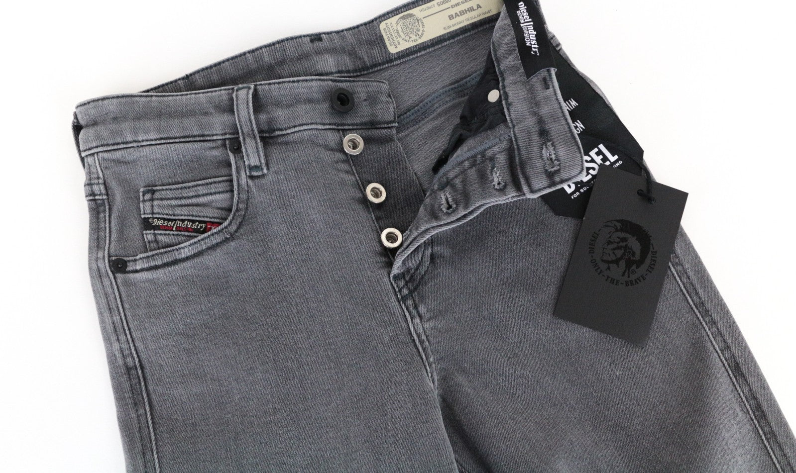 DIESEL Babhila 0890S Women Jeans W25/L32 Slim Skinny Grey Stretch 5-Pocket