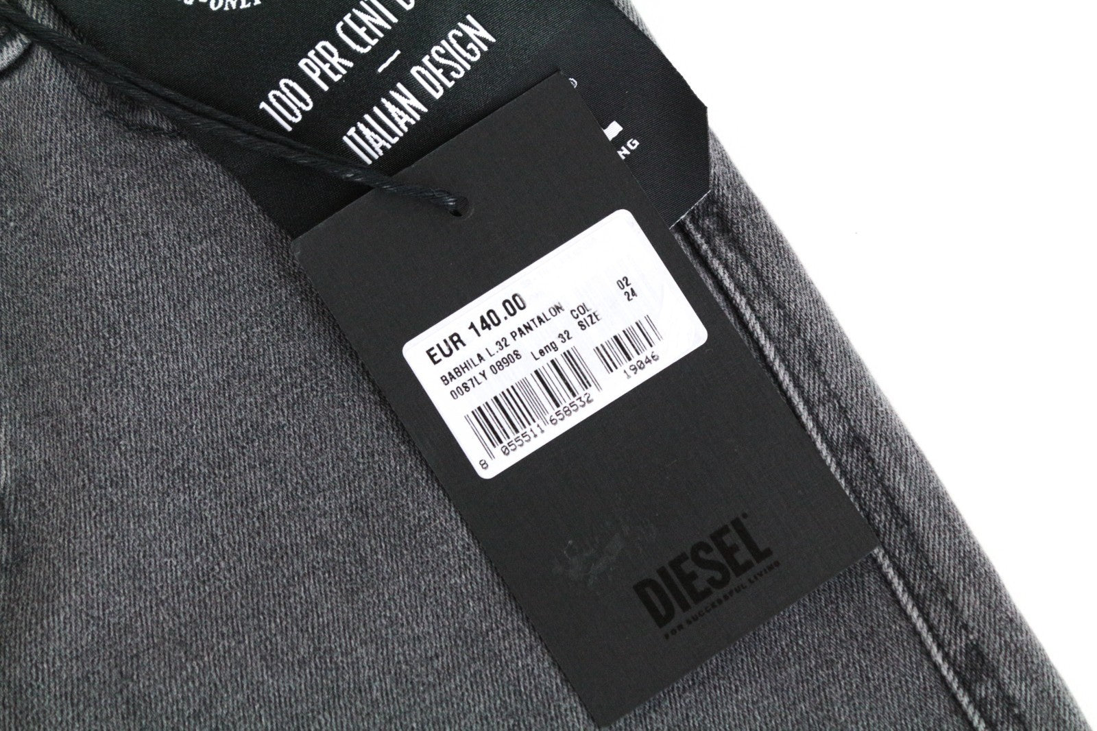DIESEL Babhila 0890S Women Jeans W24/L32 Slim Skinny Fit Grey Stretch Girls