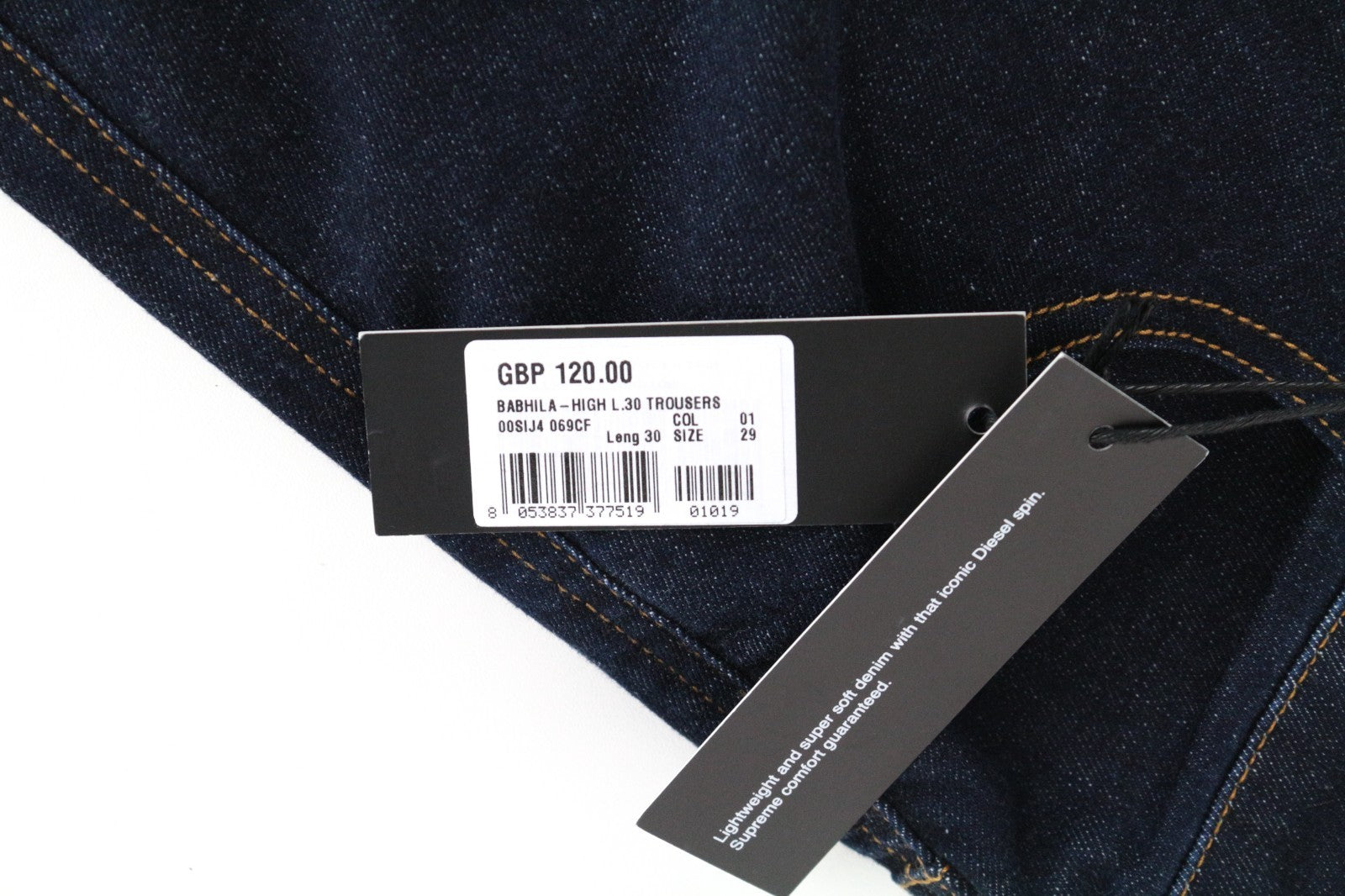 DIESEL Babhila-High 069CF Women Jeans W29/L30 Slim Skinny Fit Stretch Dark Blue
