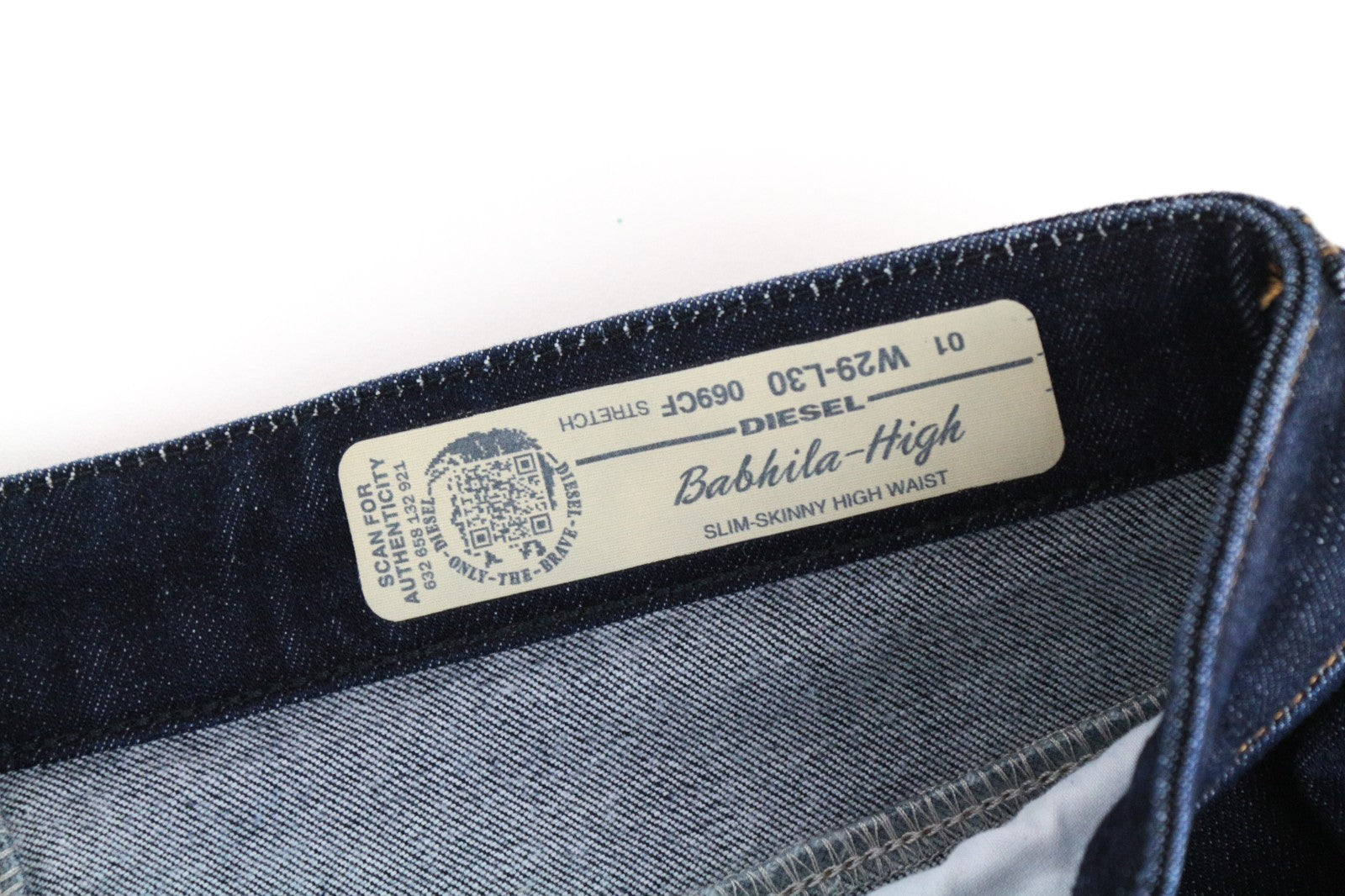 DIESEL Babhila-High 069CF Women Jeans W29/L30 Slim Skinny Fit Stretch Dark Blue